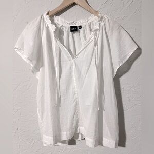 GAP Tie-Front Flutter Sleeve Top